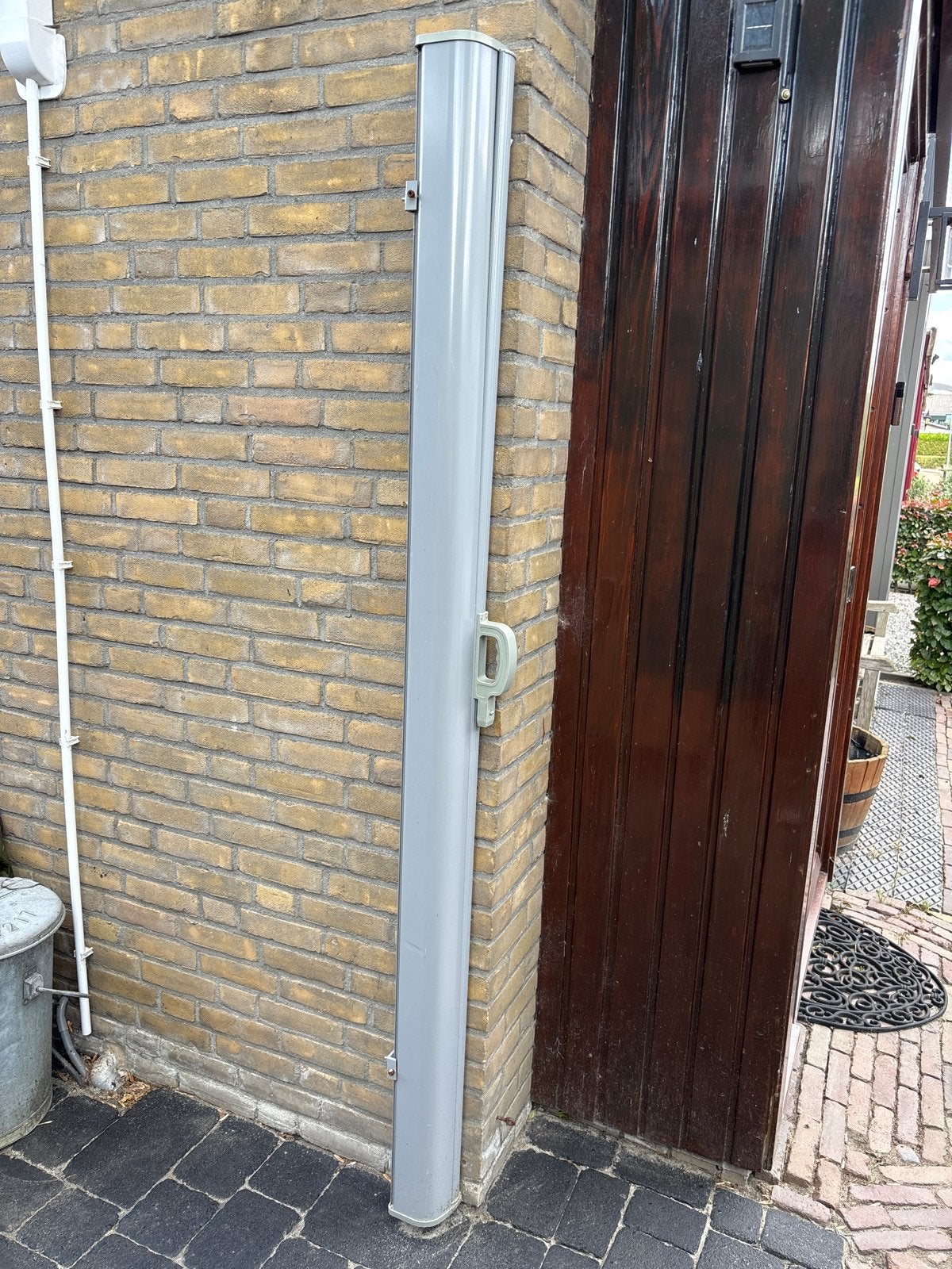 Uittrekbaar windscherm voor terras of tuin, Caravans en Kamperen, Ophalen, Uittrekbaar, Gebruikt
