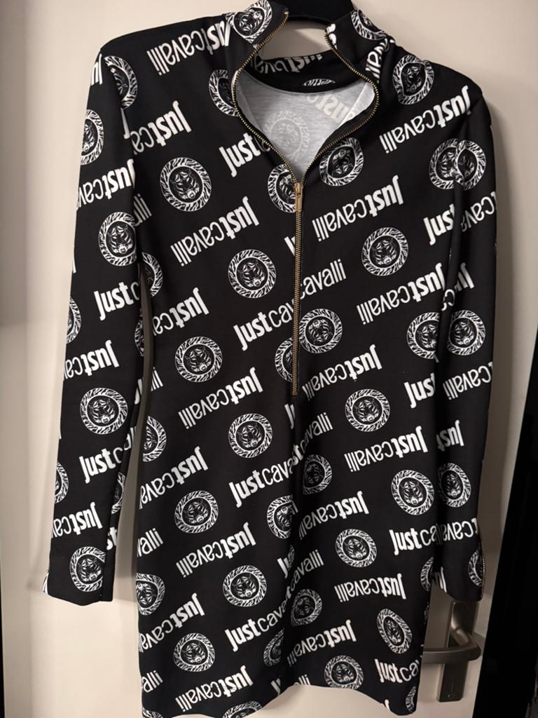 Just cavalli jurk maat s als nieuw, Zwart, Ophalen of Verzenden, Zo goed als nieuw, Maat 36 (S)
