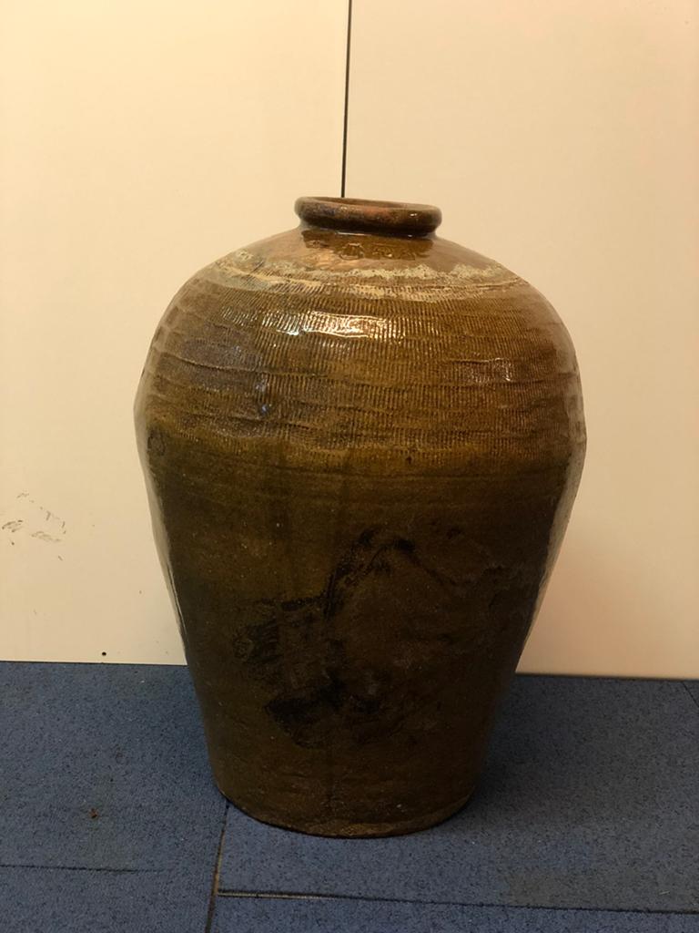 Martavaan grote oude Chinese voorraad pot, Ophalen of Verzenden, Zo goed als nieuw, Overige kleuren, Aardewerk of Porselein