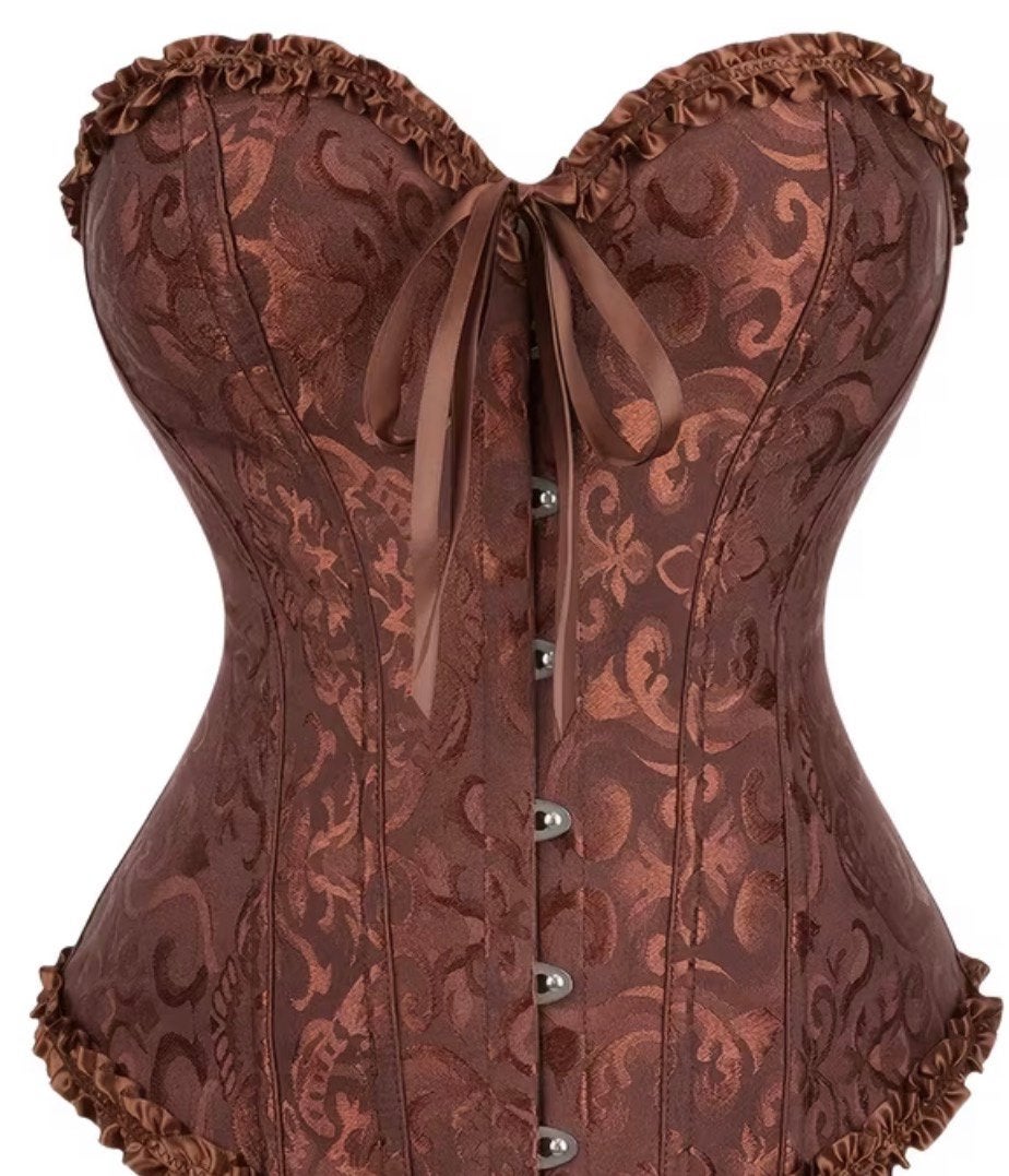 Prachtige klassieke stijlvolle corset maat L / verstelbaar, Verzenden, Zwart, Body of Korset