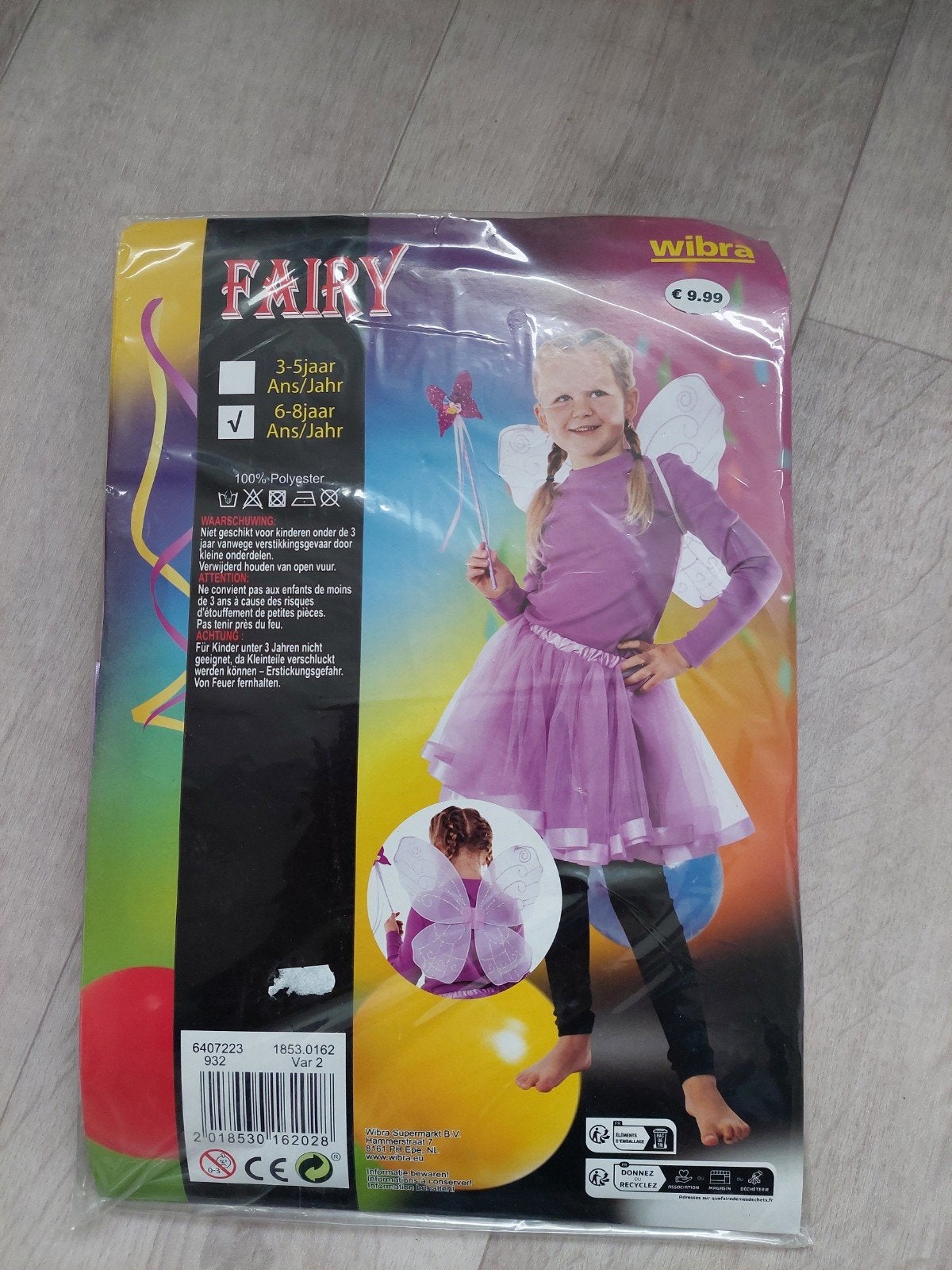 Verkleedpak fairy 6-8 jr paars verkleedkleding fee tutu, Ophalen of Verzenden, Nieuw, 110 t/m 116, Meisje
