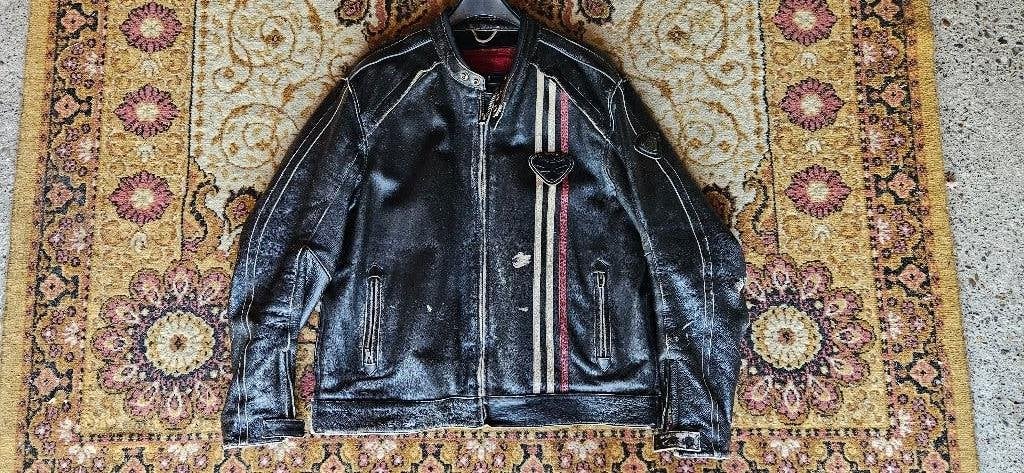 Triumph motorjas, Motoren, Kleding | Motorkleding, Heren, Jas | leer, Tweedehands, Ophalen