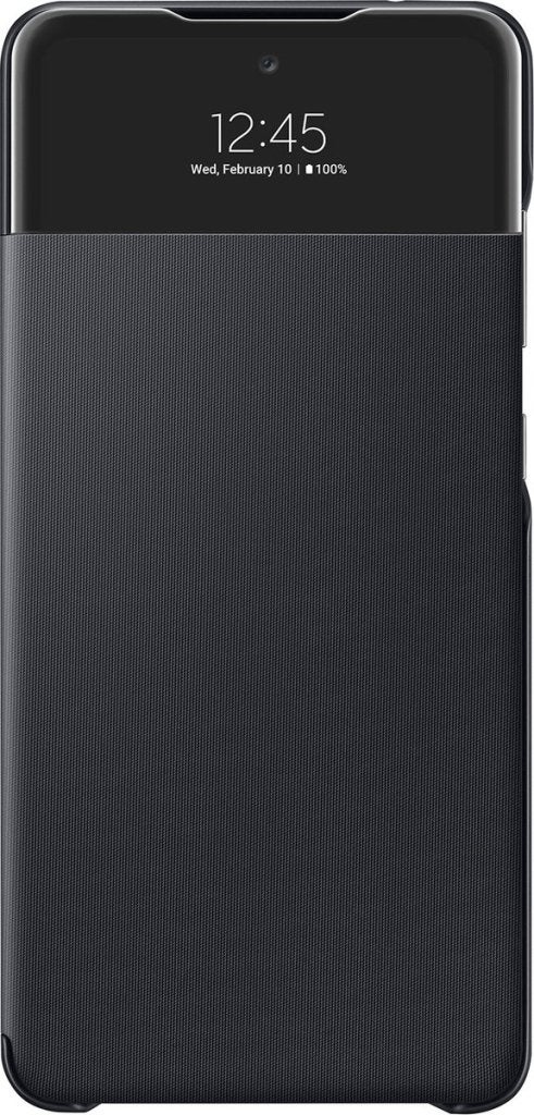 Samsung Galaxy A72 4G (2021) S View Wallet Hoesje – Zwart, Overige modellen, Frontje of Cover, Ophalen of Verzenden, Zo goed als nieuw