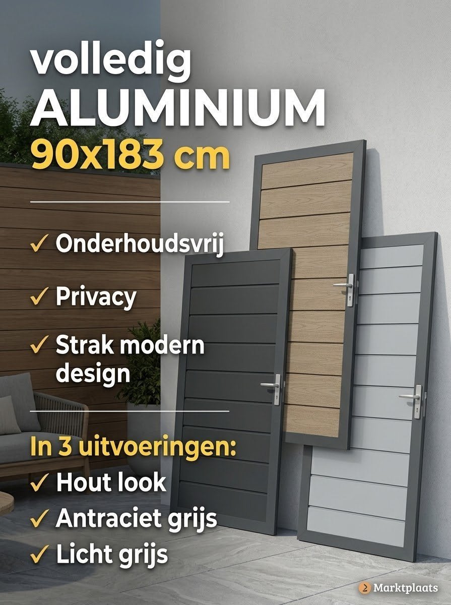 TUINPOORT tuindeur ALU   183X90 cm ALUMINIUM  KOZIJN  NIEUW, Tuin en Terras, Ophalen, Schuifpoort, 200 cm of meer, 150 tot 200 cm
