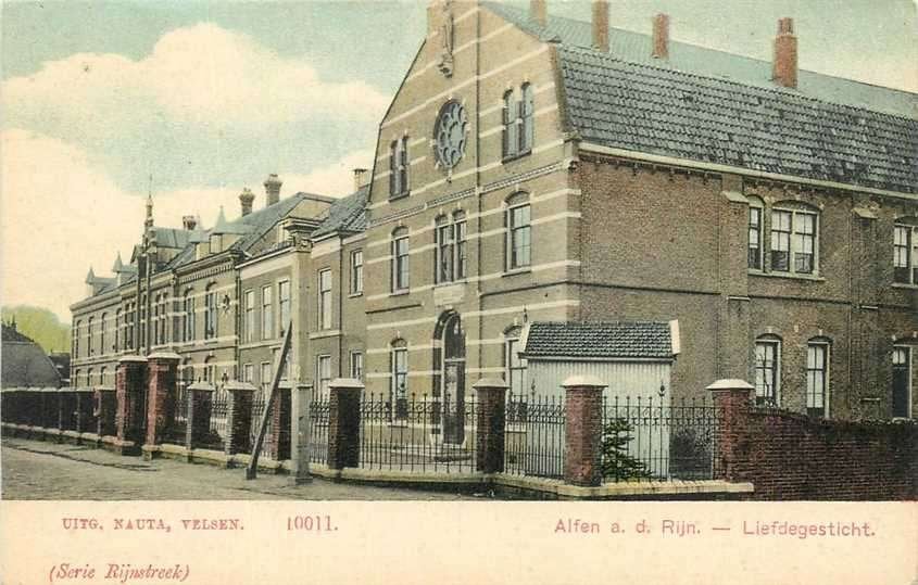 300-005-033 Alphen aan den Rijn Liefdegesticht, Verzamelen, Ansichtkaarten | Nederland, Verzenden, Voor 1920, Zuid-Holland