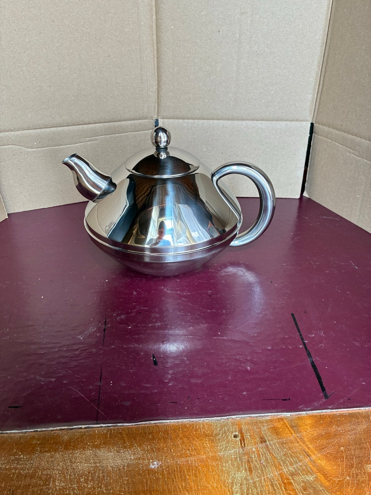 Minuet Ceylon Theepot 1.4L - Zo goed als nieuw, Theepot/fluitketel, Zilver, Ophalen of Verzenden, Zo goed als nieuw