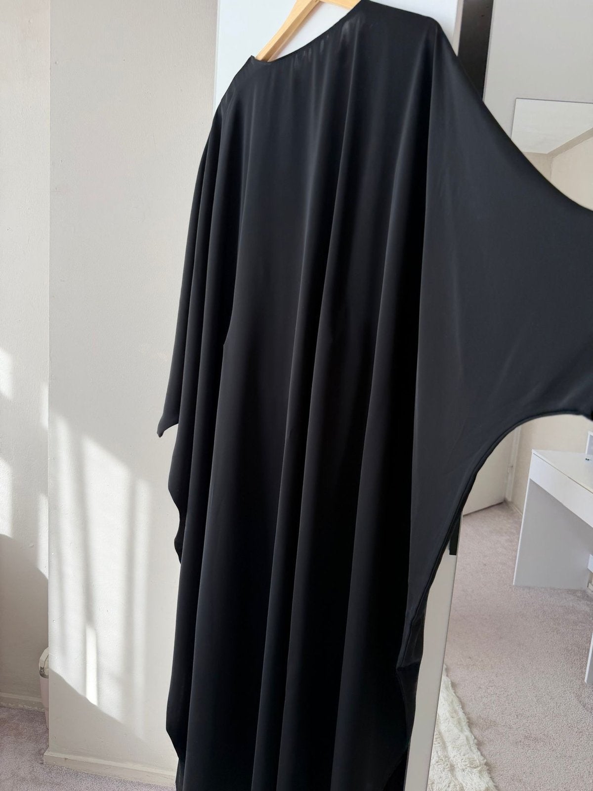 Elegante Zwarte Abaya met Borduurwerk - AHAD BEAUTY, Kleding | Dames, Jurken, Zwart, Maat 46/48 (XL) of groter, Ophalen of Verzenden