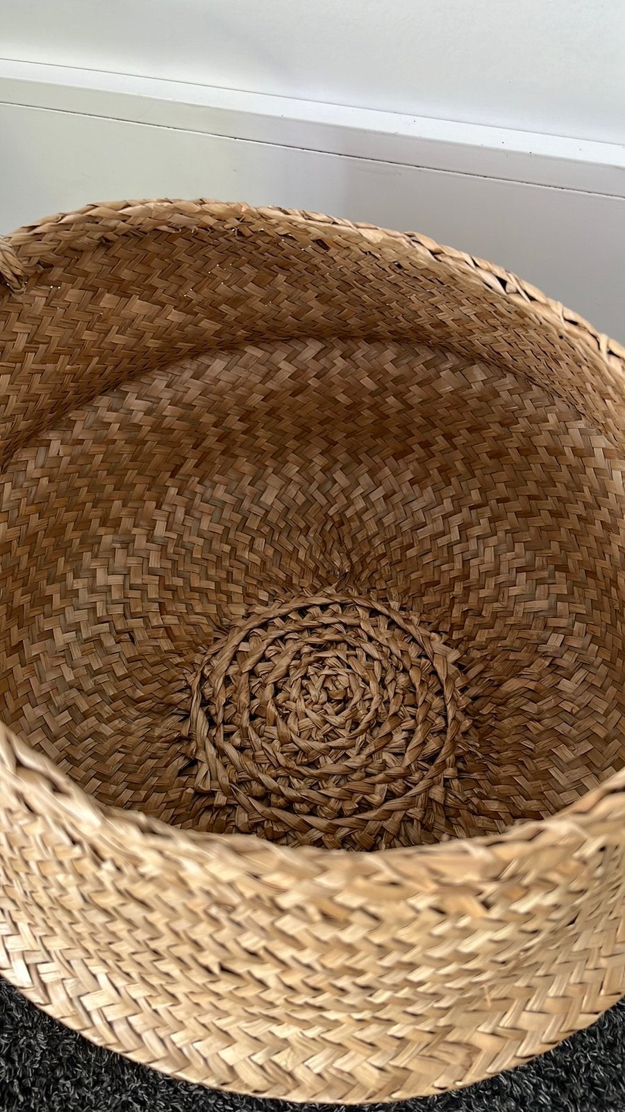 Mandje, Ophalen of Verzenden, Zo goed als nieuw, Rechthoekig, Riet