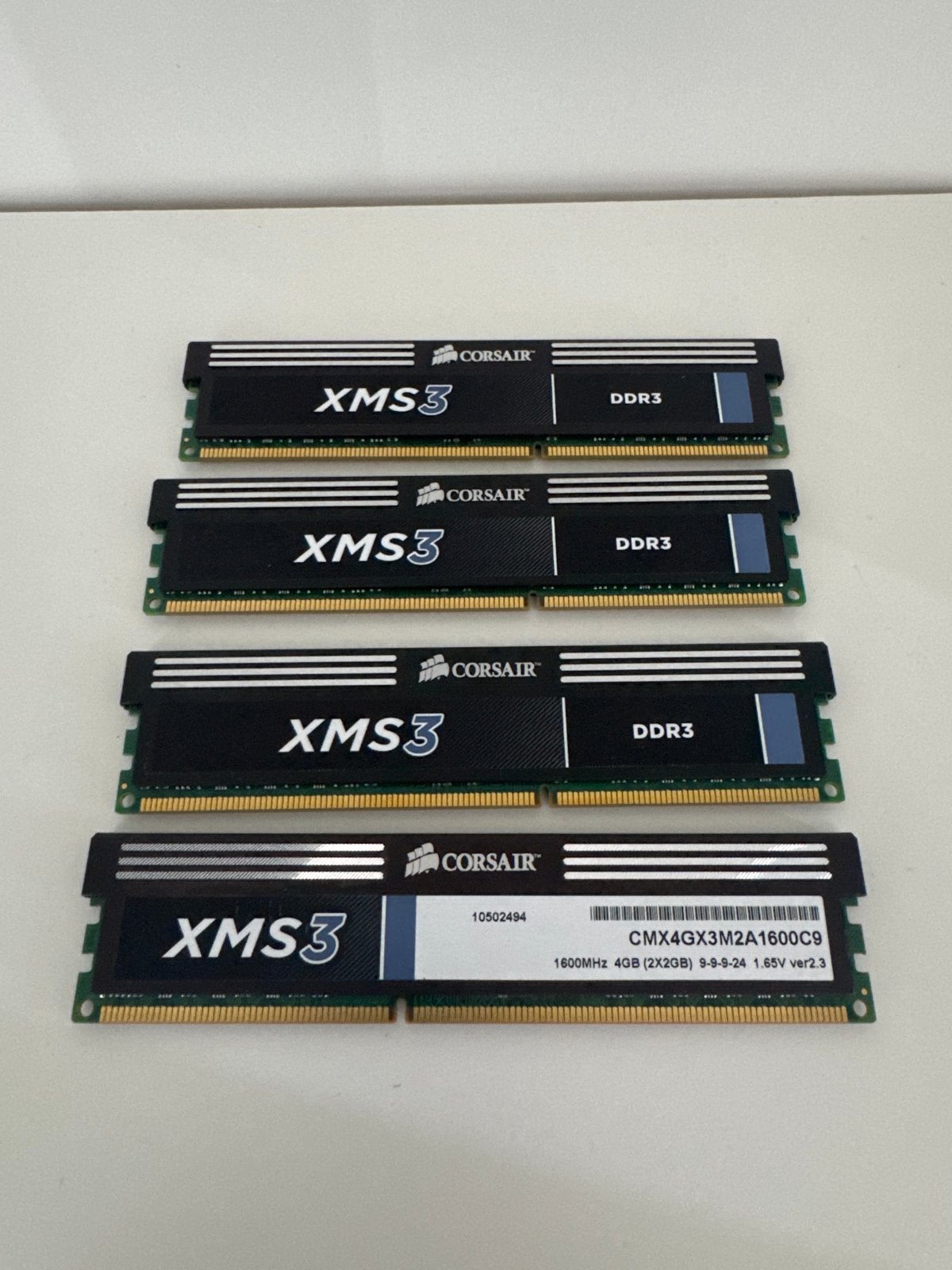 Corsair XMS3 DDR3 RAM - 4x 4GB (16GB totaal) 1600MHz, Ophalen, Gebruikt, Server, DDR3