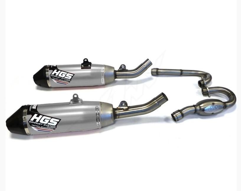 HGS Honda CRF250  CRF250T4 Carbon uitlaat systeem, Ophalen of Verzenden, Gebruikt