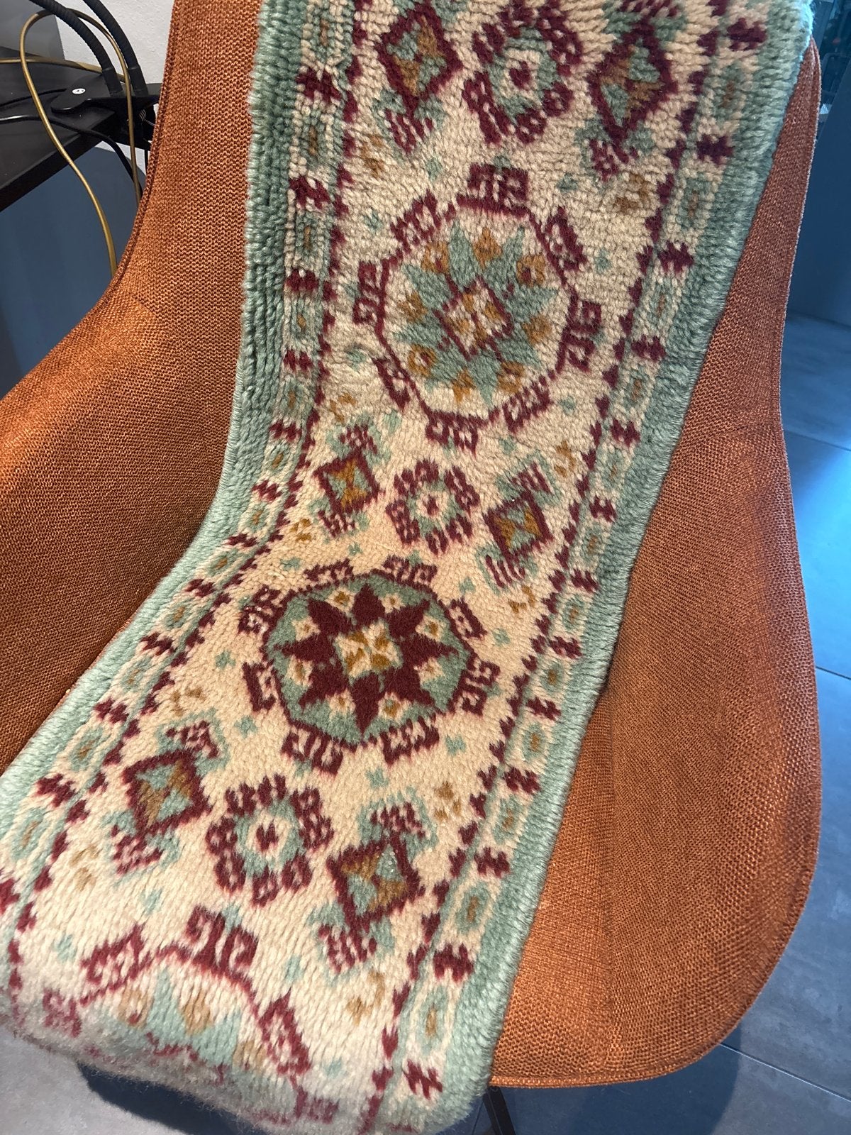 Vintage Berber vloerkleed - Handgemaakt - Wol, Ophalen, Minder dan 50 cm, Gebruikt, 100 tot 150 cm