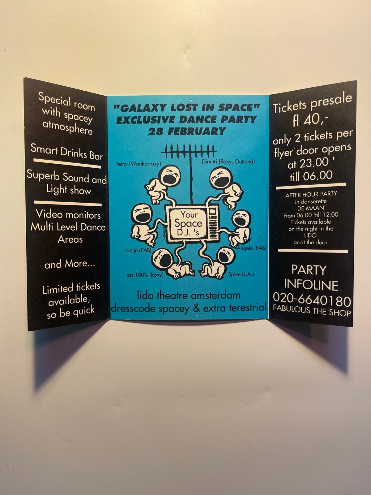 Zeldzame Flyer van Dadara Fab Productions in Lido Theatre, Boeken, Verzenden