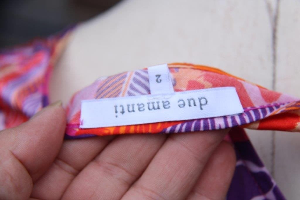 Jurk oranje/ rood/ paars Due Amanti mt 2 (M) Vaste prijs, Kleding | Dames, Maat 38/40 (M), Ophalen of Verzenden, Zo goed als nieuw