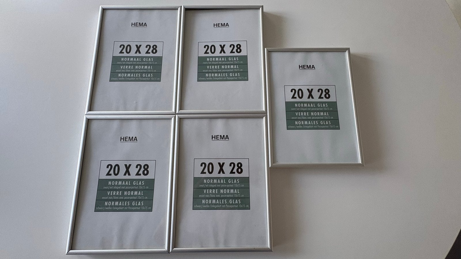 Diverse HEMA fotolijsten met normaal glas, Gebruikt, Ophalen of Verzenden, Fotolijst, Met glas