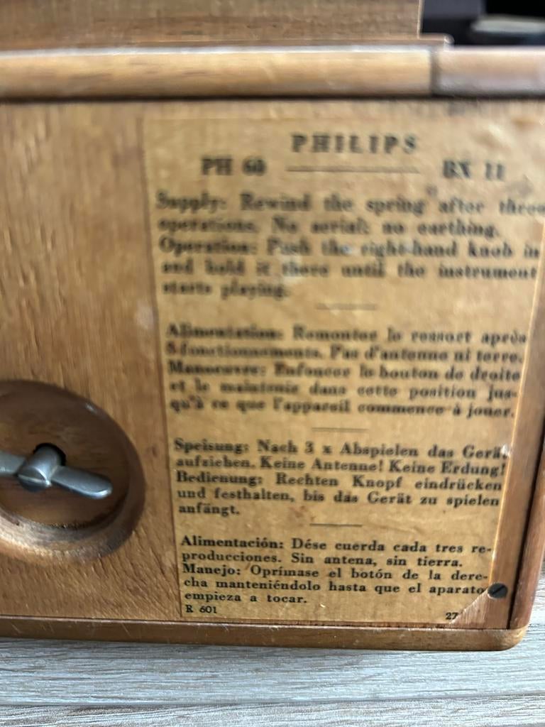 Vintage PHILIPS Radio Speeldoos Sigarettenautomaat, Ophalen of Verzenden, Zo goed als nieuw