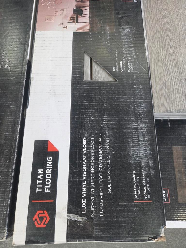 visgraat click pvc spc titan flooring, Ophalen, Nieuw, 75 m² of meer