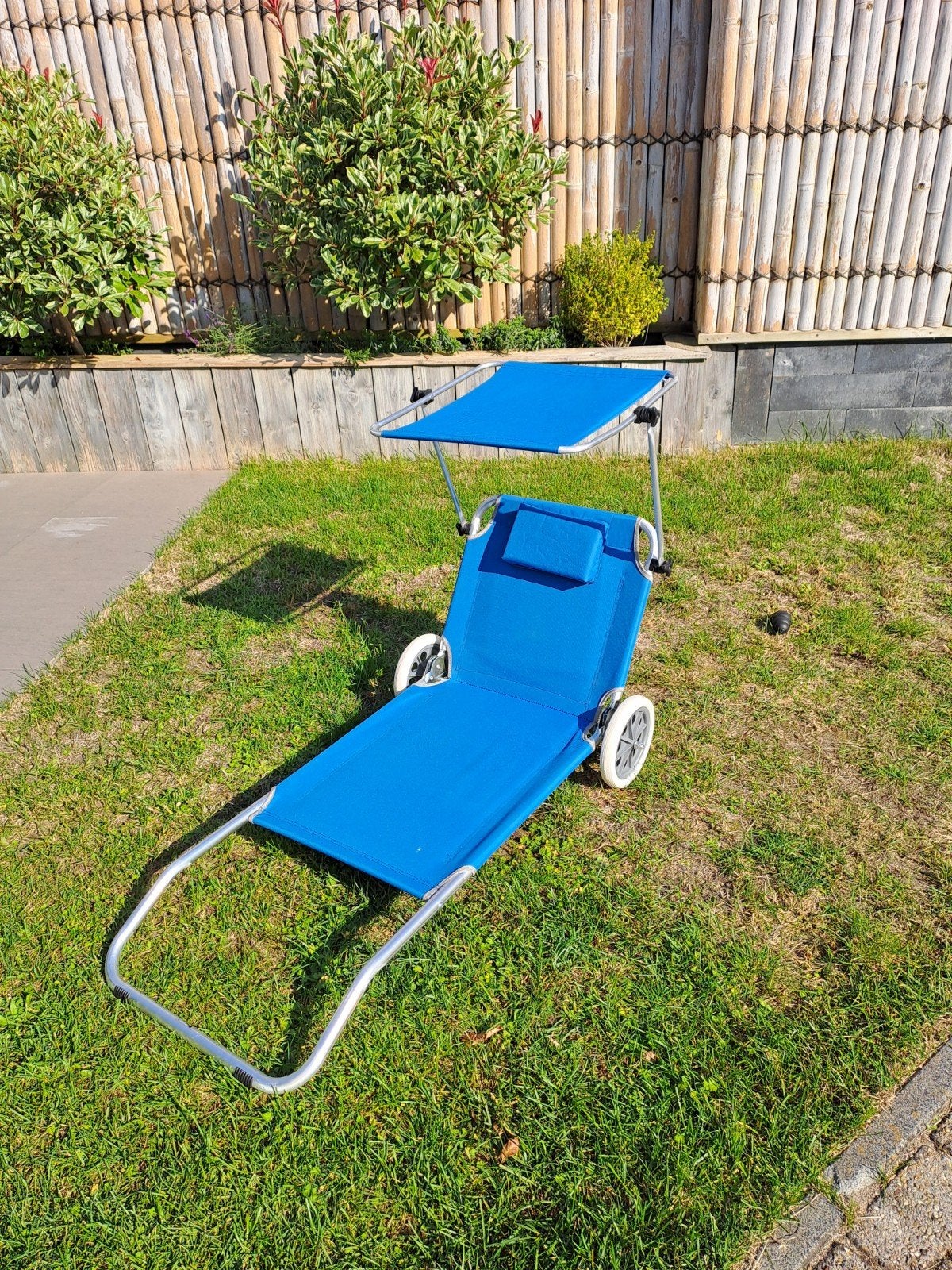 Nieuwe Crivit strandstoel/ligbed - Nooit gebruikt, Tuin en Terras, Ophalen, Nieuw, Aluminium, Inklapbaar