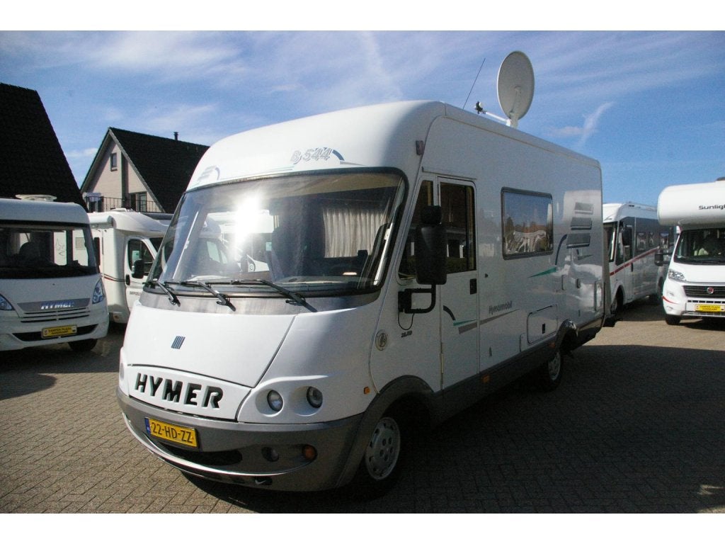 Hymer B klasse 544 L Zit, Langebank, Slecht 90600km., Caravans en Kamperen, Campers, Integraal, Reservewiel, 6 tot 7 meter, Bedrijf
