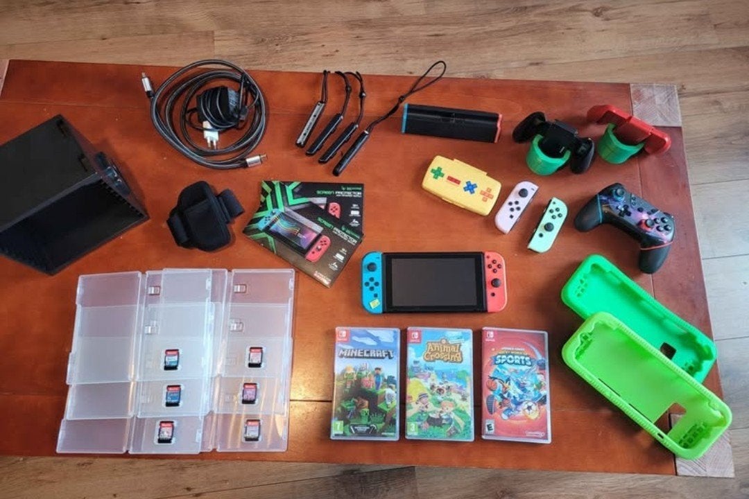 Nintendo Switch with Tons of Extras, Spelcomputers en Games, Spelcomputers | Nintendo Game Boy, Ophalen, Zo goed als nieuw, Overige modellen