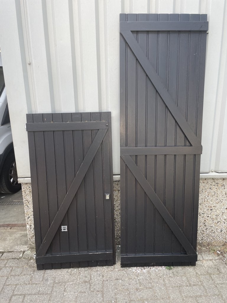 Prachtset van 12 massief meranti boeren raamluiken, La belle porte, Jurgen.hoogenboezem@gmail.com, Overige typen, Zo goed als nieuw