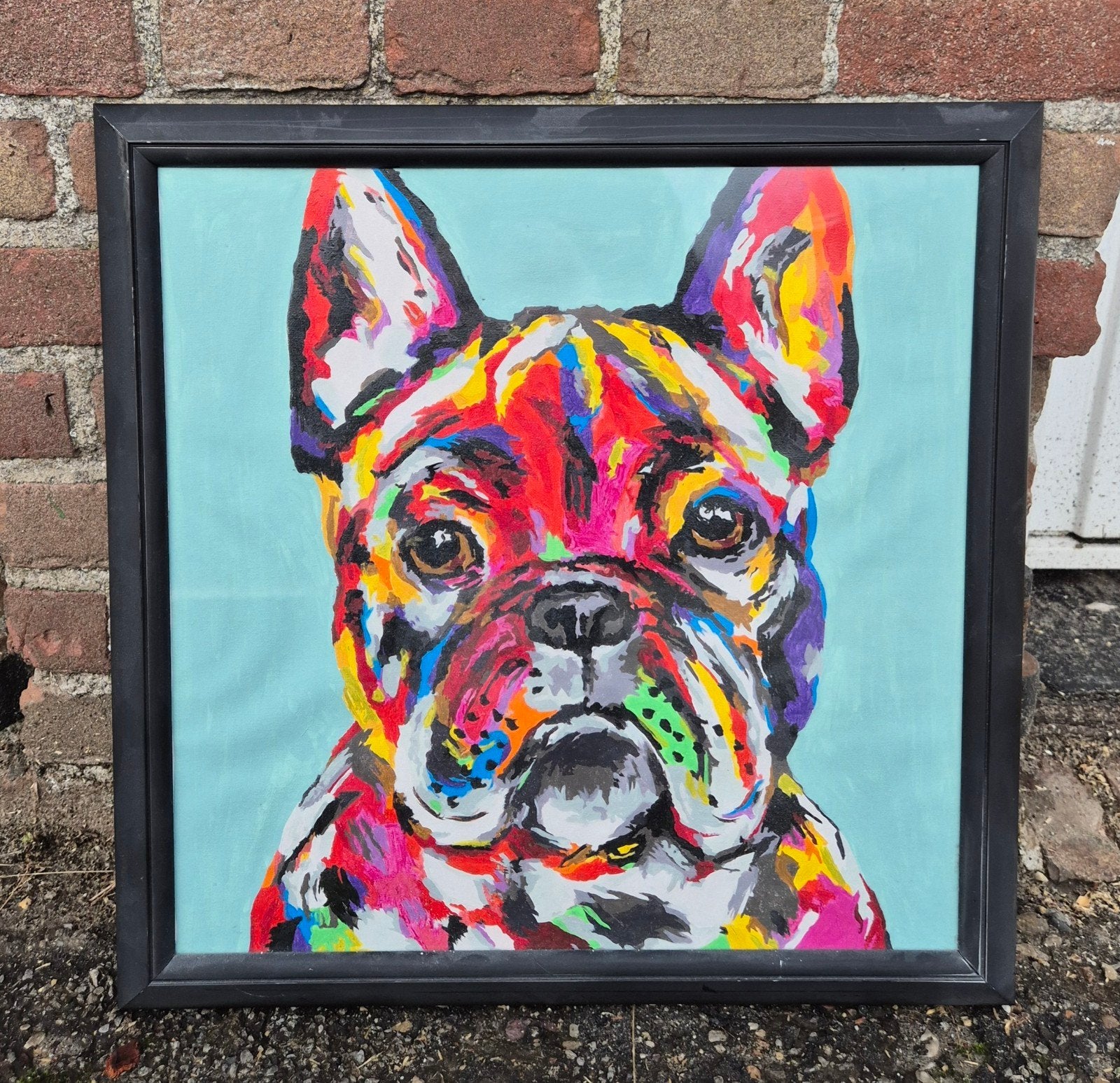 te koop franse bulldog schilderij in nette staat, Ophalen