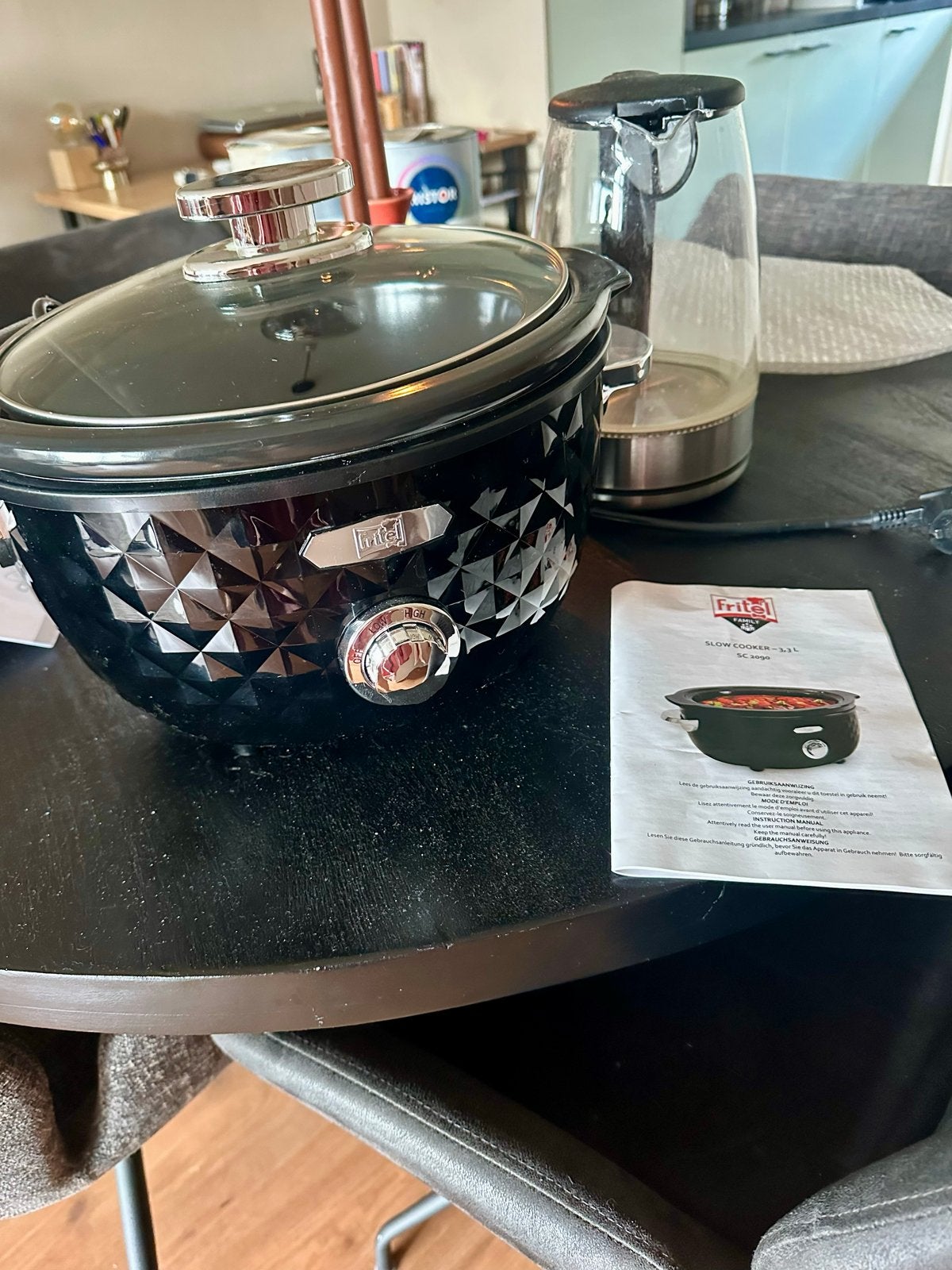 Fritel slow cooker 3,3 liter nieuw met gebruiksaanwijzing, Ophalen, Nieuw
