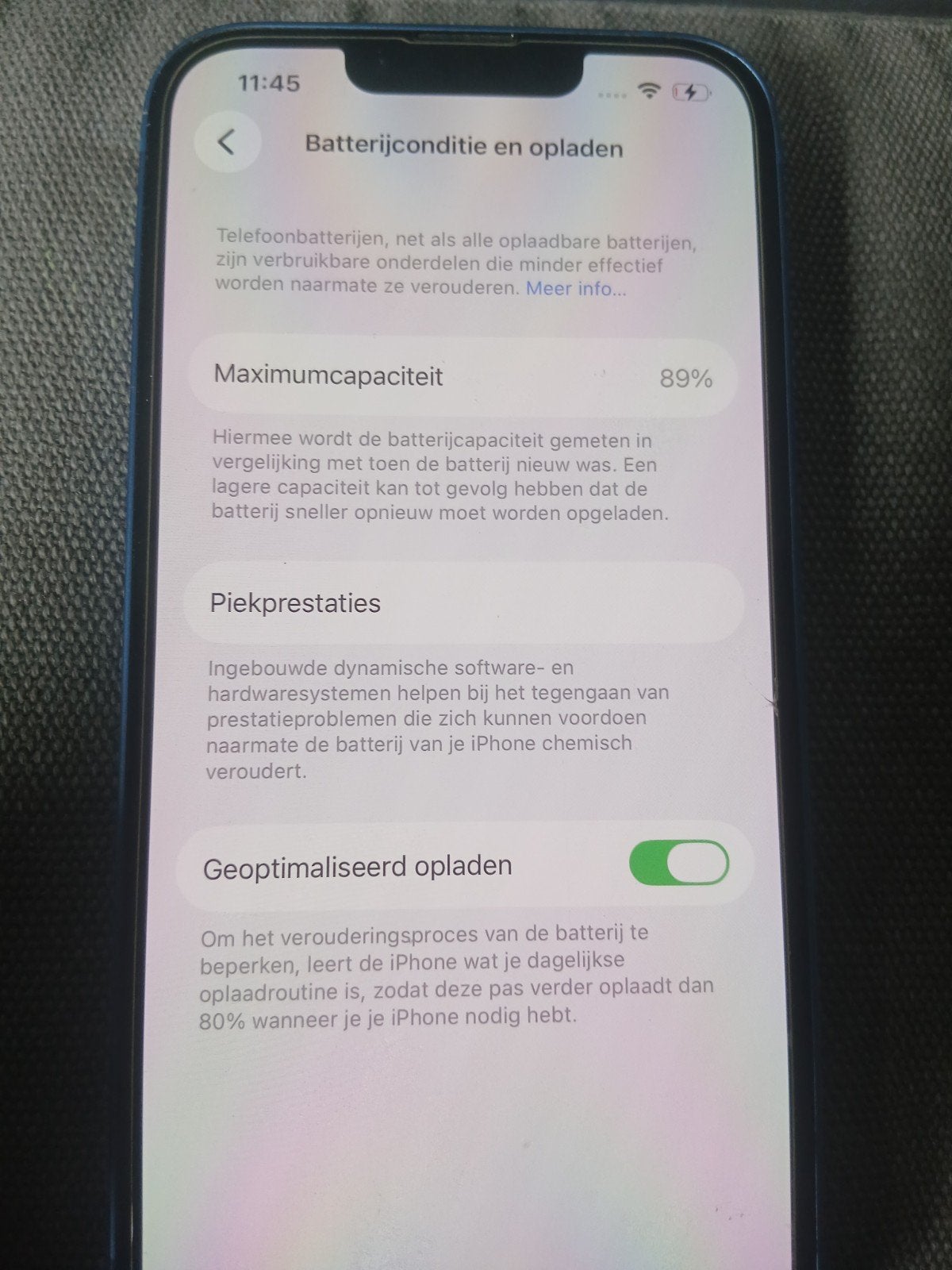 Iphone 13 prima staat, 89 %, Blauw, IPhone 13, Ophalen of Verzenden