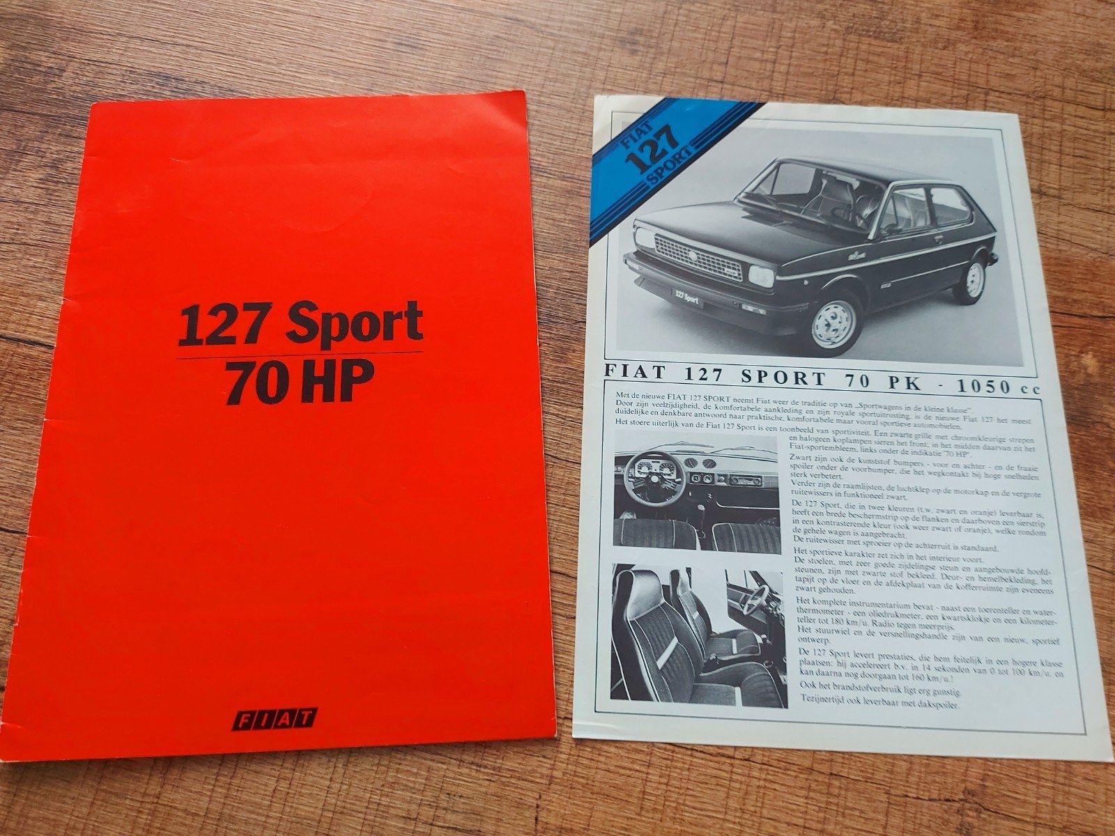 1978 Fiat 127 Sport folder + sheet, Ophalen of Verzenden, Zo goed als nieuw, Overige merken