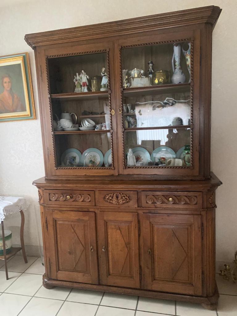 Prachtige antieke kast, glas boven 3 deuren beneden, Huis en Inrichting, Kasten | Buffetkasten, Ophalen of Verzenden, Zo goed als nieuw