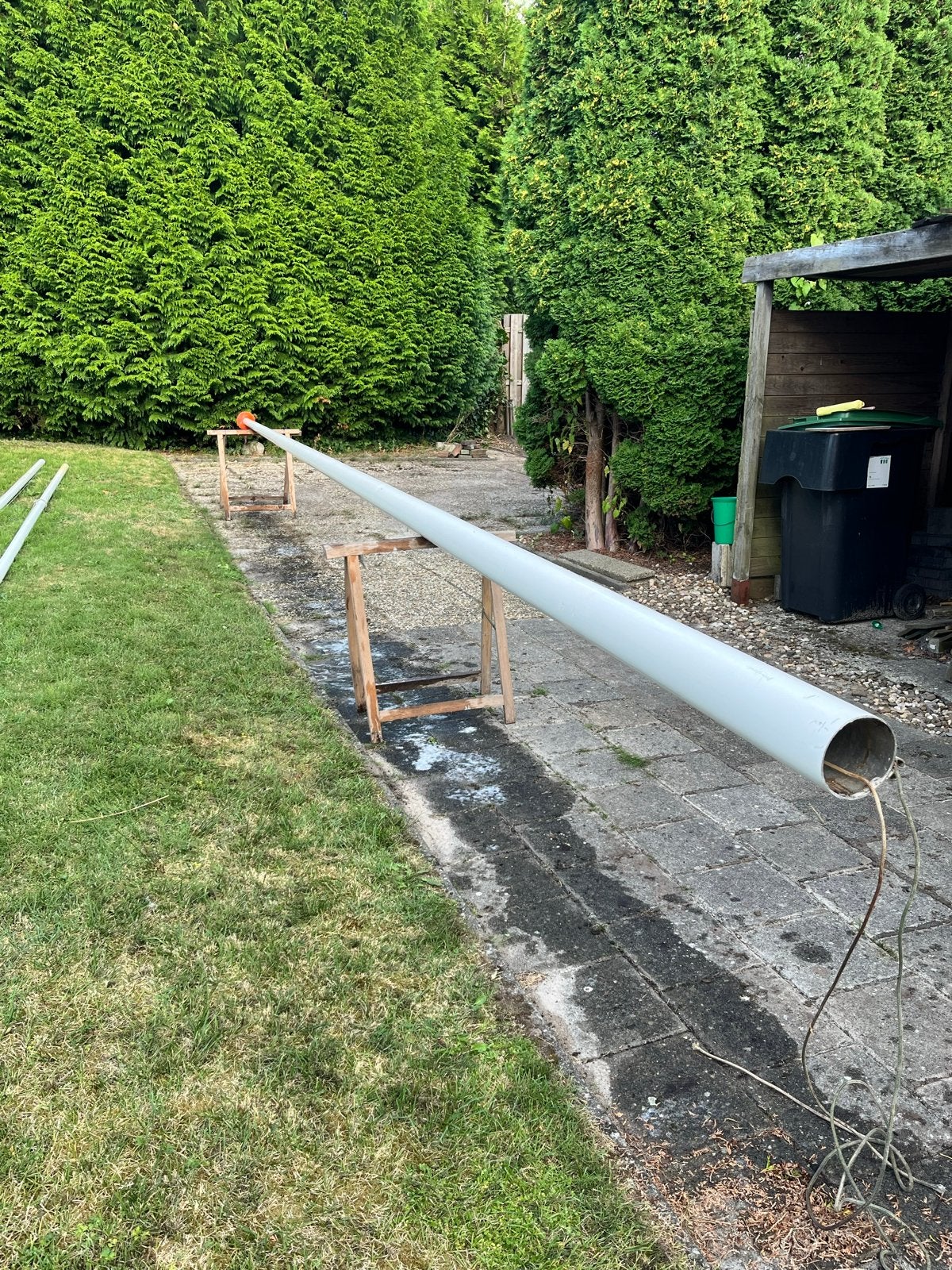 Vlaggenmast met grondanker - Gebruikt, Ophalen, Gebruikt, Aluminium, Overige typen