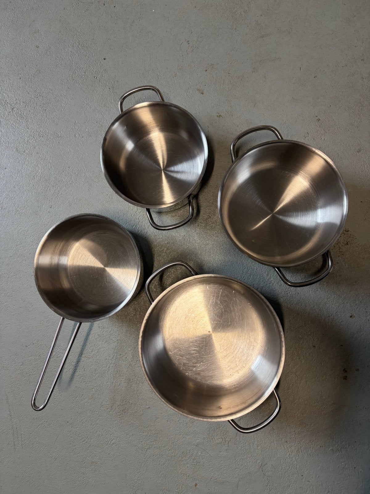 SOLA 4-delig kookpannenset, Huis en Inrichting, Ophalen, Gebruikt, Pannenset, Rvs