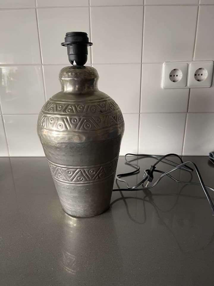 Vintage authentieke india staande lamp zonder kap., Ophalen, Gebruikt, India authentiek, Metaal