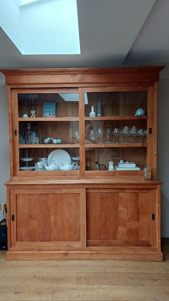 Teak  buffet kast, Ophalen, 200 cm of meer, 150 tot 200 cm, Teakhout