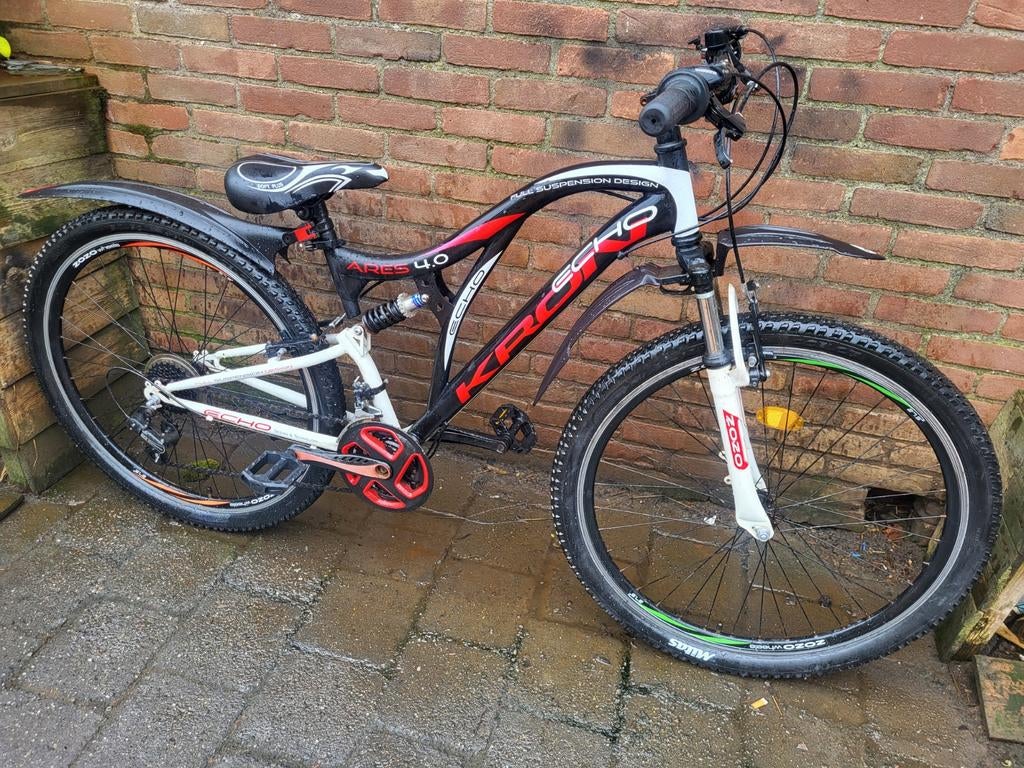 Full Shockproof 26inch Krone Echo jongensbike 21spd v.a 9jr, Gebruikt, Velgrem, Versnellingen, Krone