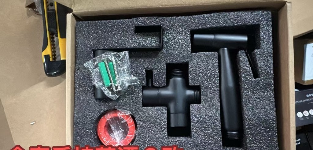 RVS Handdouche Bidet Set Shattaf Zwart, Ophalen of Verzenden, Nieuw, Rvs, Douche
