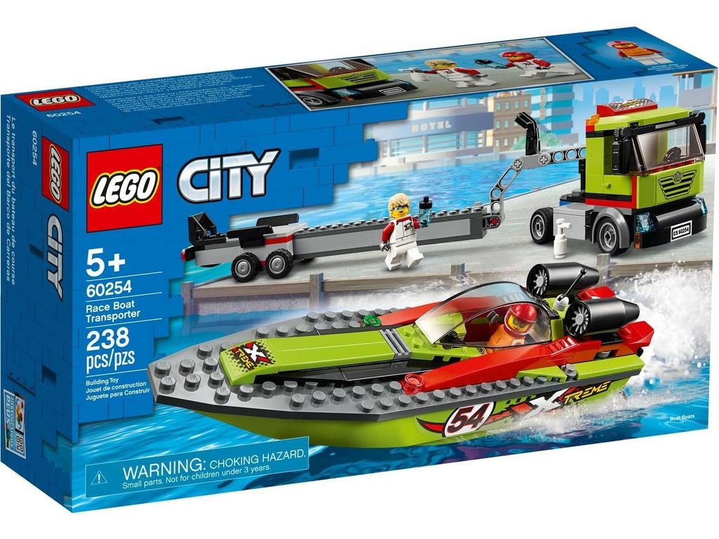 LEGO City 60254 Raceboot Transporter - Nieuw in doos, City, Lego, Nieuw, Ophalen of Verzenden