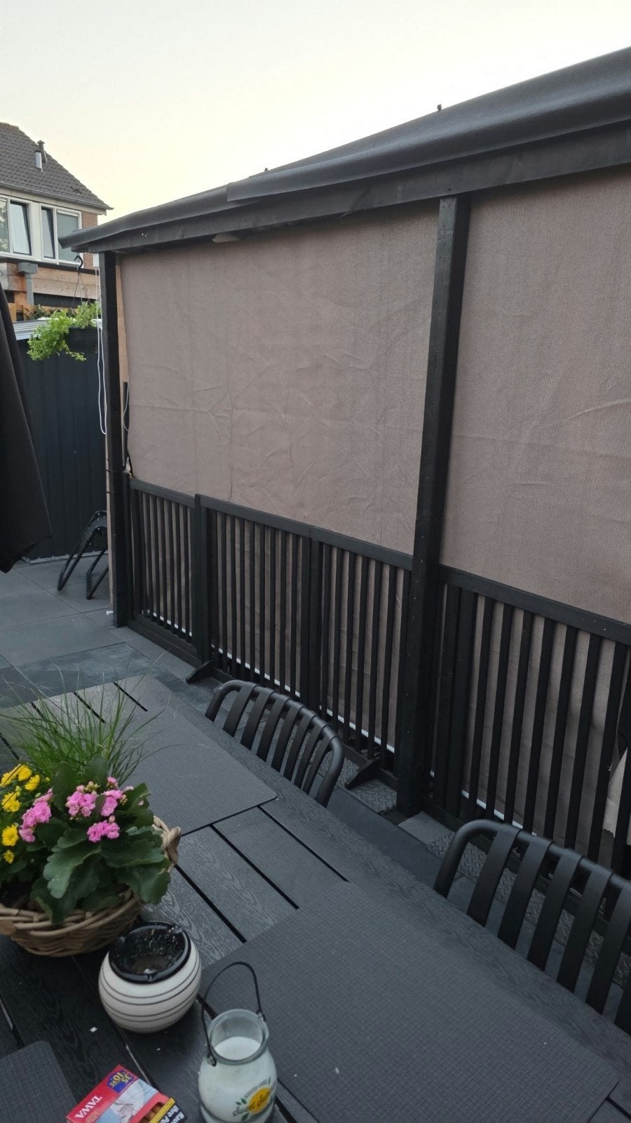 Verplaatsbare afzet hekjes voor terras of tuin, Tuin en Terras, Ophalen, Met poort, Overige typen, Zo goed als nieuw