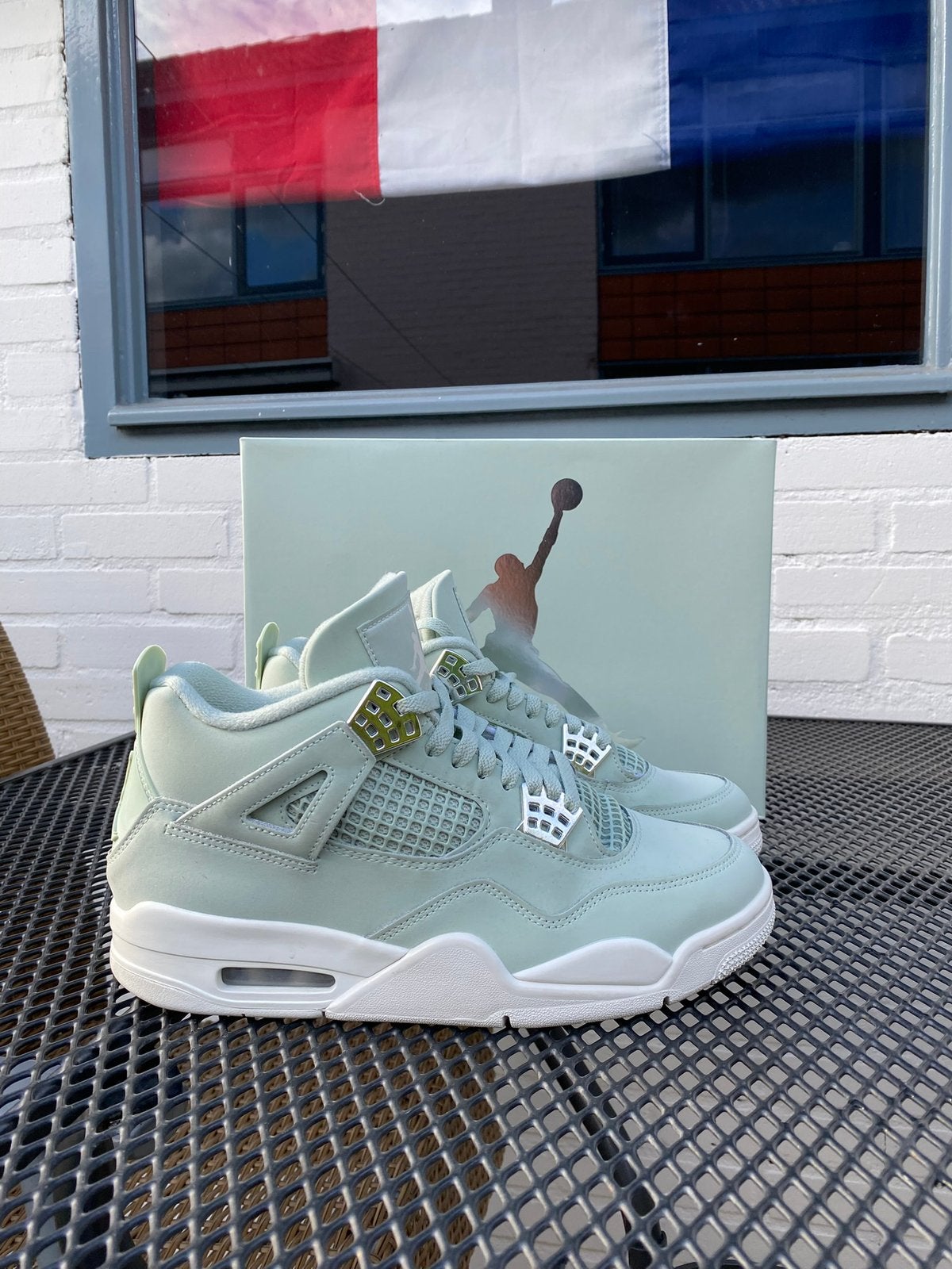 Nike jordan 4s seafoam, Overige kleuren, Ophalen of Verzenden, Sneakers of Gympen, Zo goed als nieuw