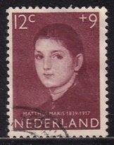 537 - Nederland nvph 705 gestempeld , kinderzegel , meisjesp, Verzenden, Na 1940, Gestempeld