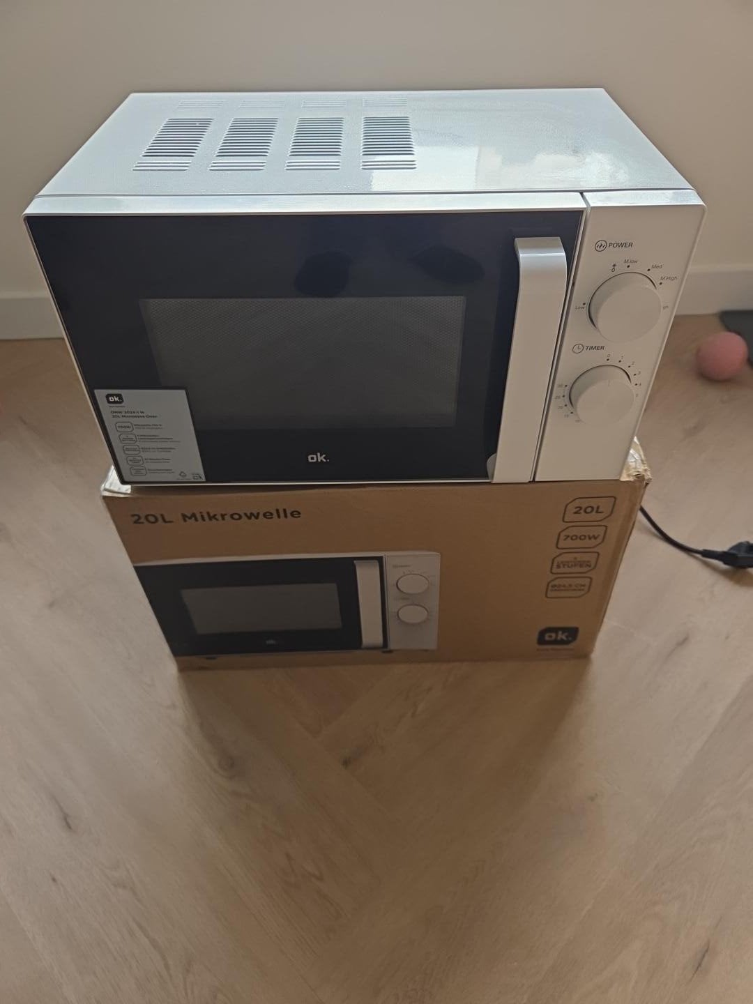 OK. Magnetron 20 liter - Zo goed als nieuw, Witgoed en Apparatuur, Ophalen of Verzenden, Zo goed als nieuw, Minder dan 45 cm