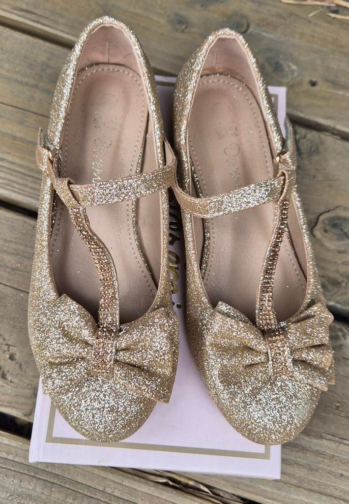 Gouden glitter schoenen maat 34 - Doremi, Kinderen en Baby's, Meisje, Doremi, Schoenen, Ophalen of Verzenden