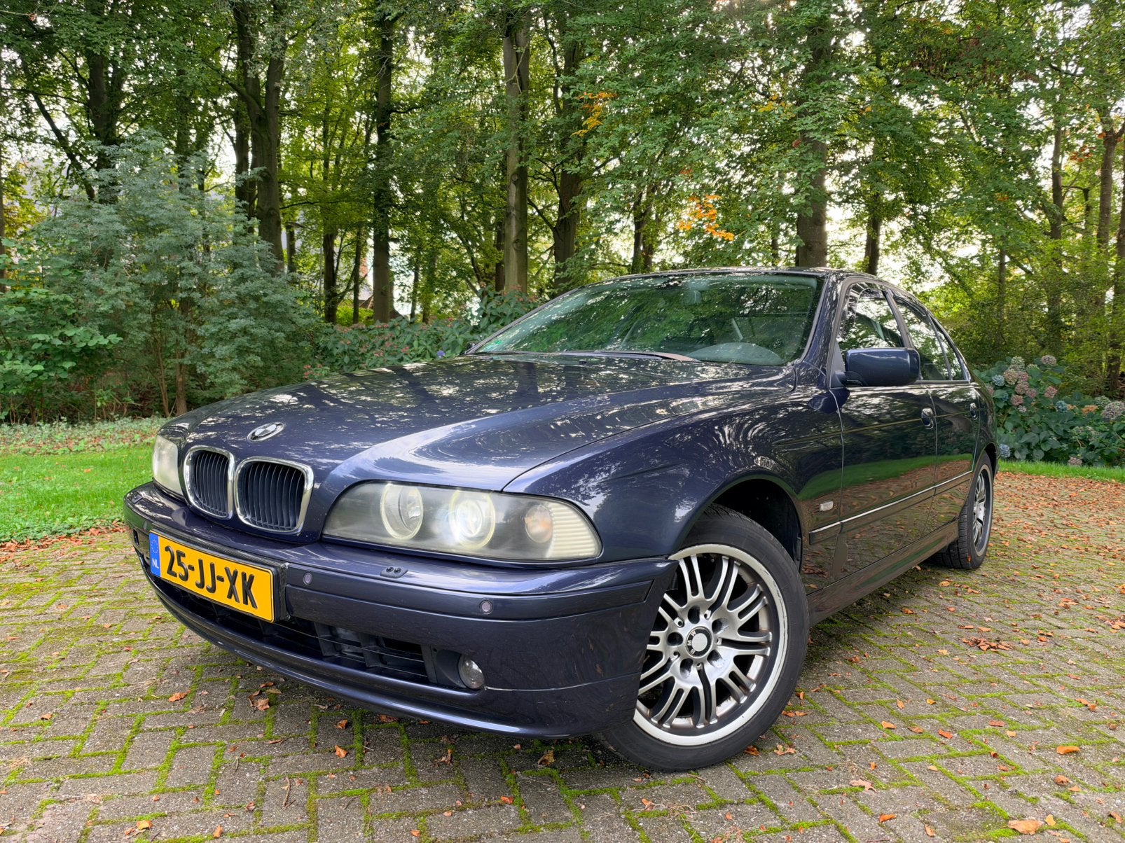 BMW 5-Serie 3.0 I 530i LPG G3 AUT 2002 Blauw, Auto's, Automaat, Zwart, 2000 kg, Blauw