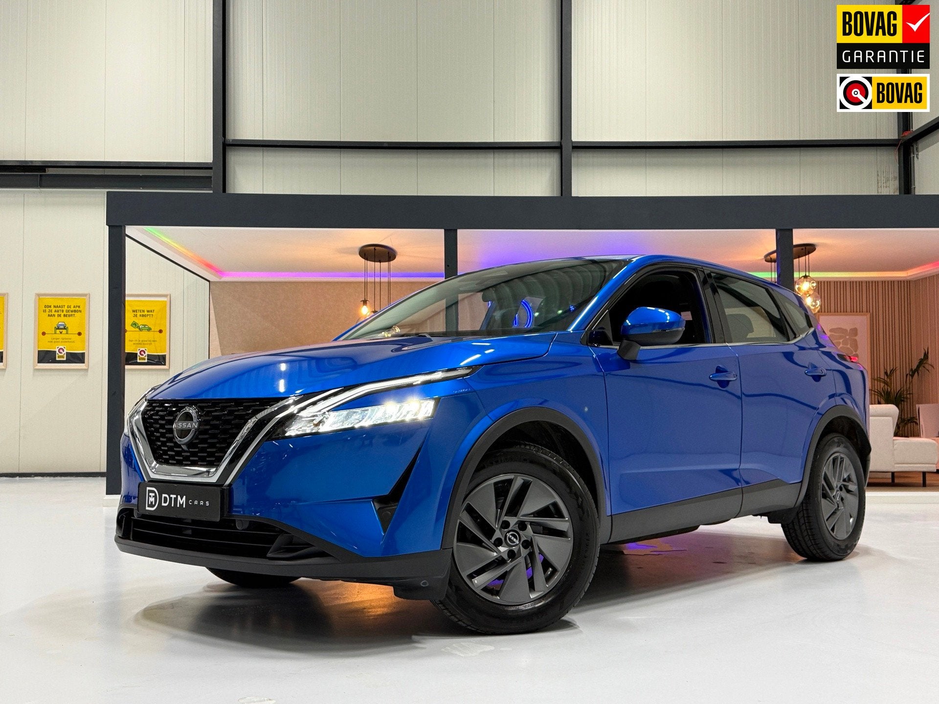 Nissan Qashqai 1.3 MHEV Xtronic |Trekhaak | Camera | Adaptiv, Auto's, Nissan, Dealer onderhouden, 4 cilinders, Blauw, Leder en Stof
