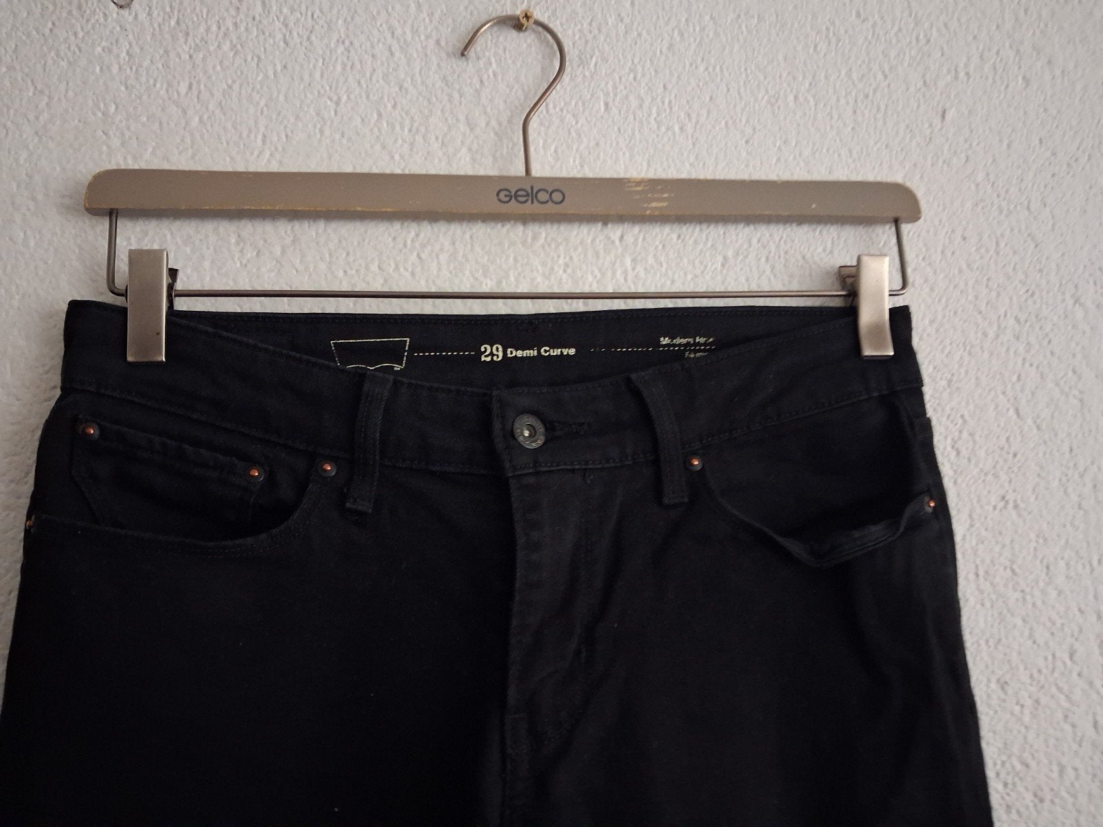 Levi's Demi Curve Skinny Jeans Zwart W29 L34, Ophalen of Verzenden