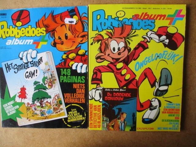 adv7970 robbedoes album +, Boeken, Eén stripboek, Ophalen, Gelezen