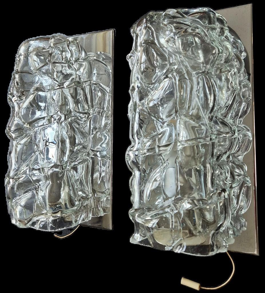 Zeer mooie en bijzondere vintage Doria design wandlampen, Ophalen, Gebruikt, Glas