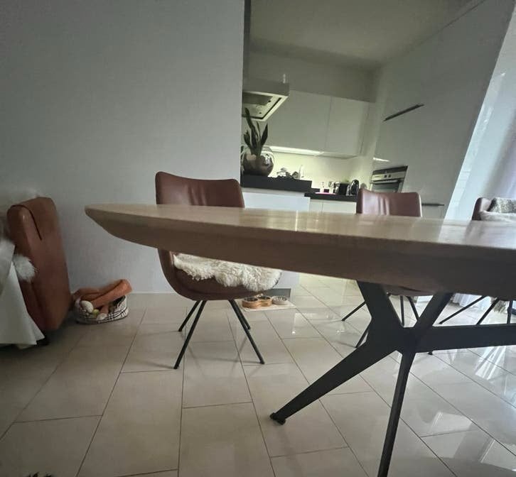 Te koop nieuwe eiken eettafel, Huis en Inrichting, Tafels | Eettafels, Ophalen, 100 tot 150 cm, Eikenhout, Vijf personen of meer