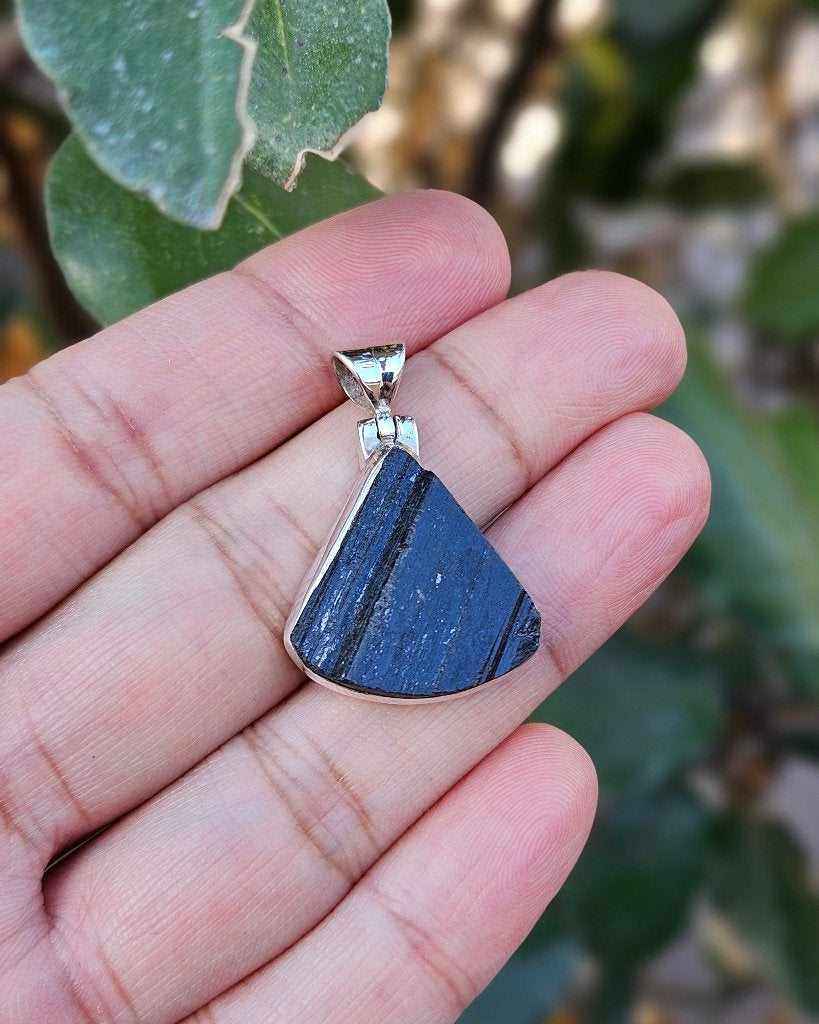 Zwarte Toermalijn Hanger Vulcanus - Echt Zilver, Info@sacredstones.nl, Verzenden, Zwart, Nieuw