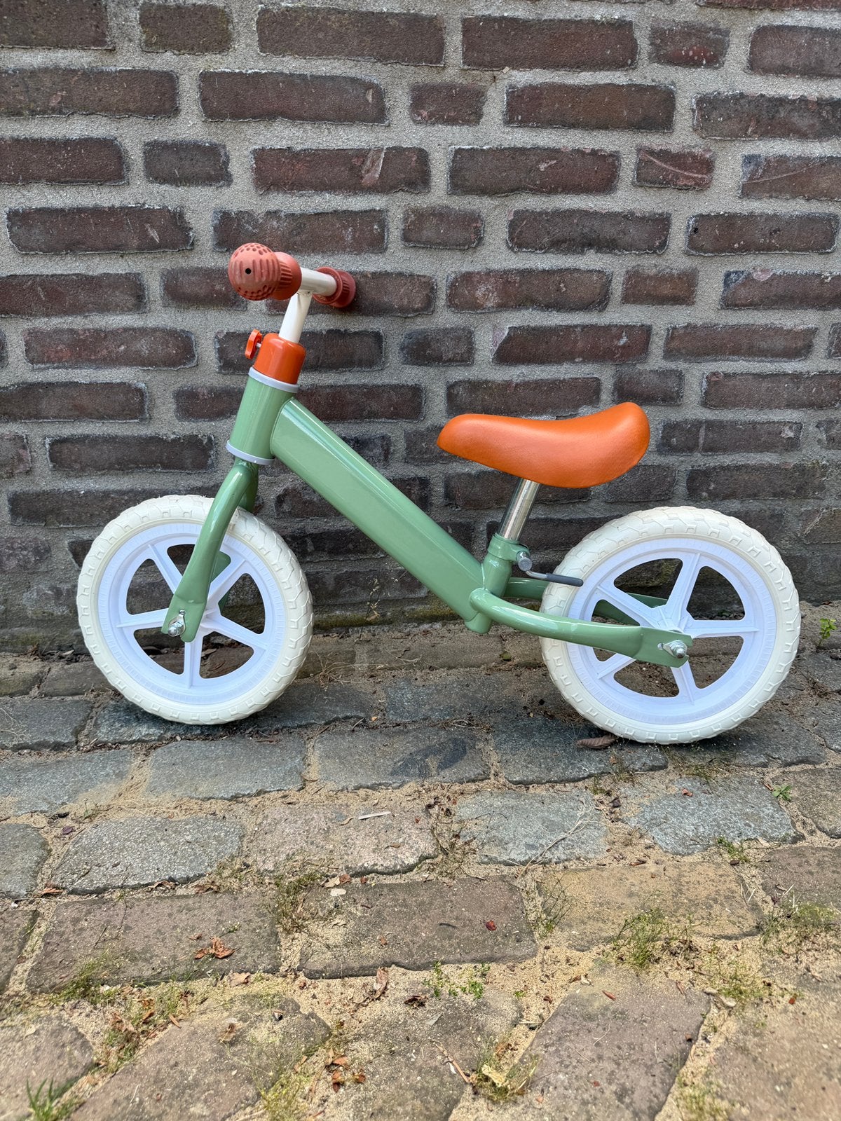 Loopfiets groen loopfietsje fiets fietsje, Ophalen of Verzenden, Zo goed als nieuw, Minder dan 16 inch