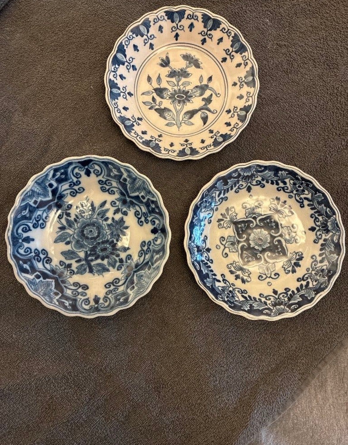 Set van 3 antieke Makkum aardewerk borden, Ophalen of Verzenden
